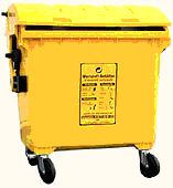 Bins used for collecting packaging material