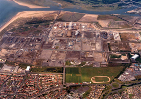 Luftbild des Baglan-Energiepark- Geländes