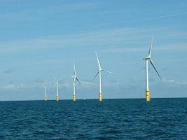 Wind turbines in operation at North Hoyle